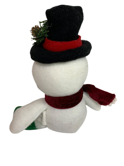Snowman Decorative Sitting 7 Inch Plush Toy Winter Stuffed