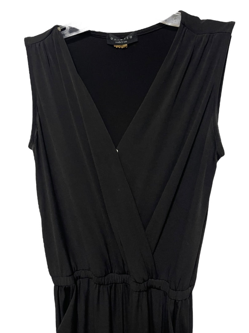 Small Wilfred Sleeveless Jumpsuit Back Zipper Black Womens