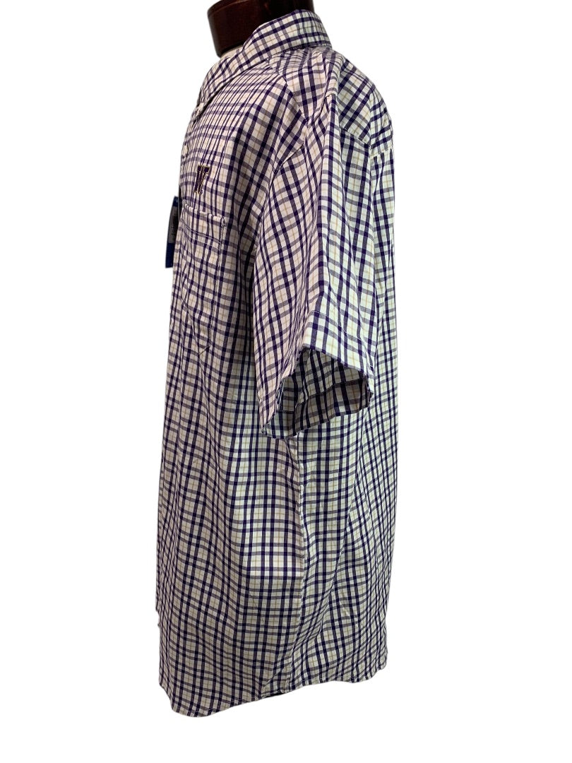 XL Columbia Mens New Washington Huskies Button Down Shirt Plaid