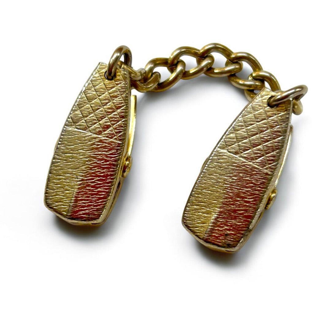 Vintage Goldtone Collar Sweater Clip Engraved "William" 4.25 Inch