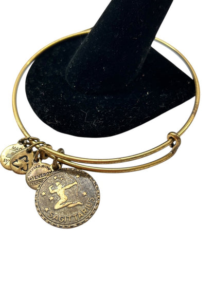 Alex + Ani Bangle Charm Bracelet Goldtone Sagittarius Sign