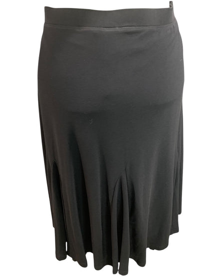1X Sag Harbor Black Pull On A-Line Skirt with Undershorts