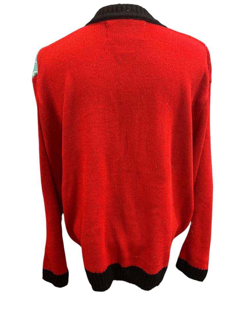 XL Womens New Christmas Cardigan Sweater Soft Fuzzy Santa Reindeer