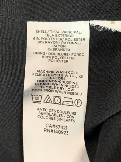 Size 2P Loft Petites Womens Microcheck Blazer Business Soft Black Gray