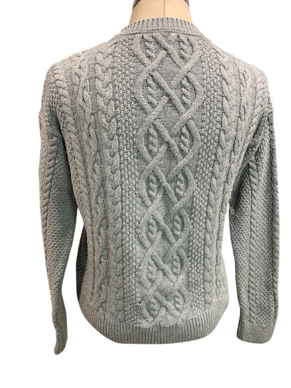 XS Abercrombie & Fitch Womens Cable Knit Gray Pullover Sweater Heavy