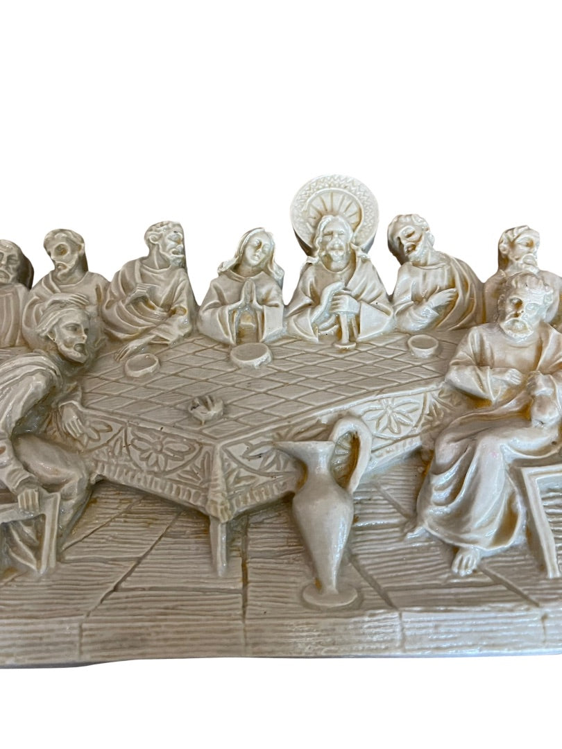 Last Supper Jesus Christ Dimensional Plastic Resin Wall Hanging Vintage