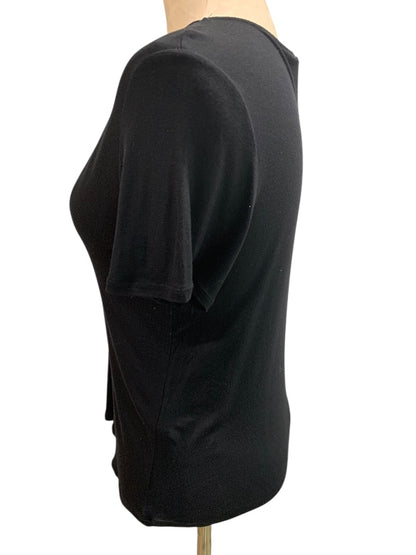 Medium Garage Womens Lightweight Black Tshirt Scoop Neck