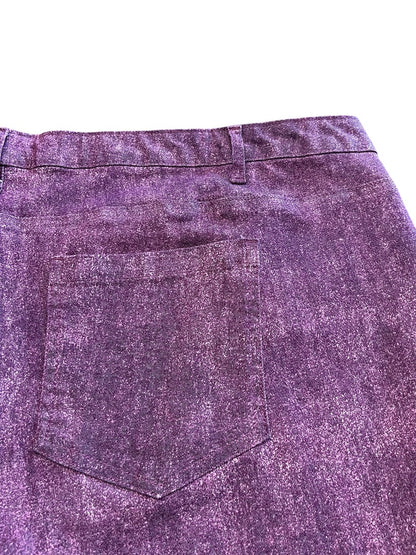 Size 30W Denim 24/7 Stretch Straight Leg Jeans Pockets Purple New