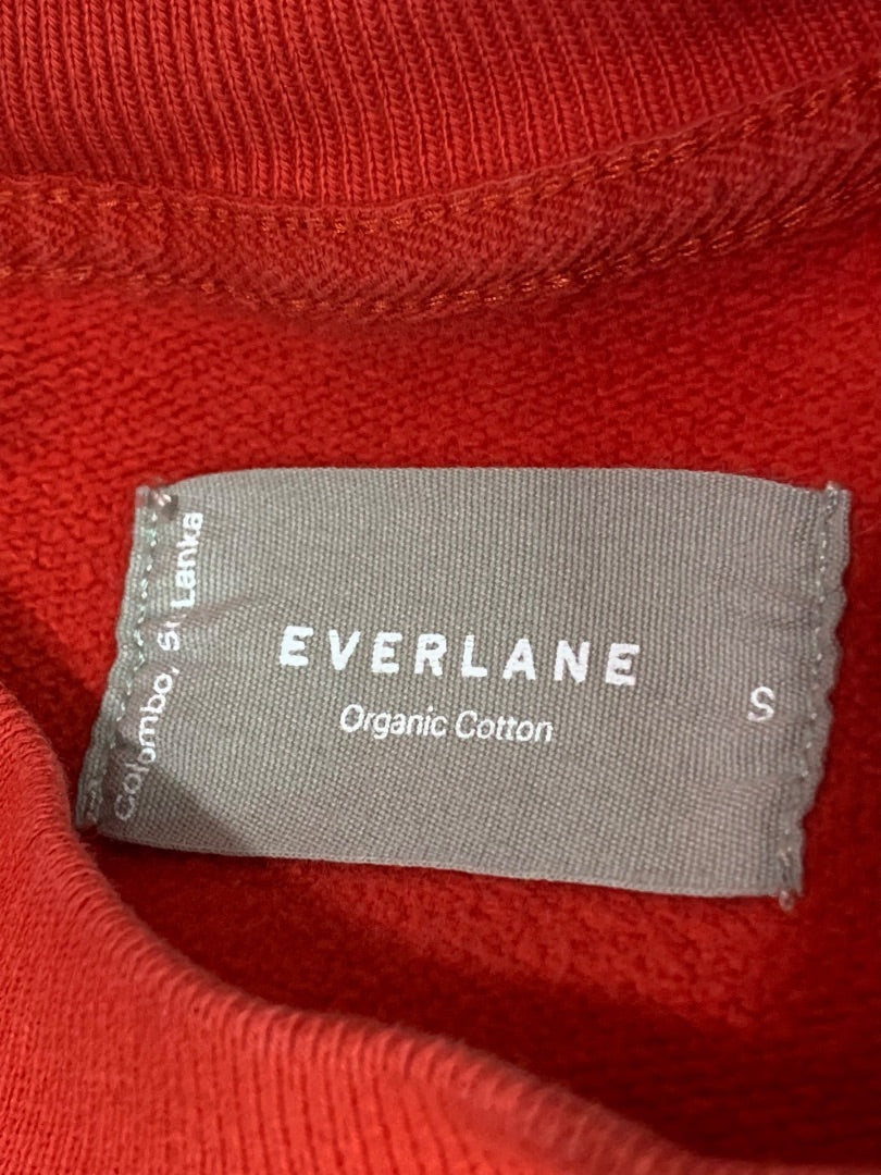 Small Everlane Womens Pullover Crewneck Sweatshirt Light Red Organic Cotton