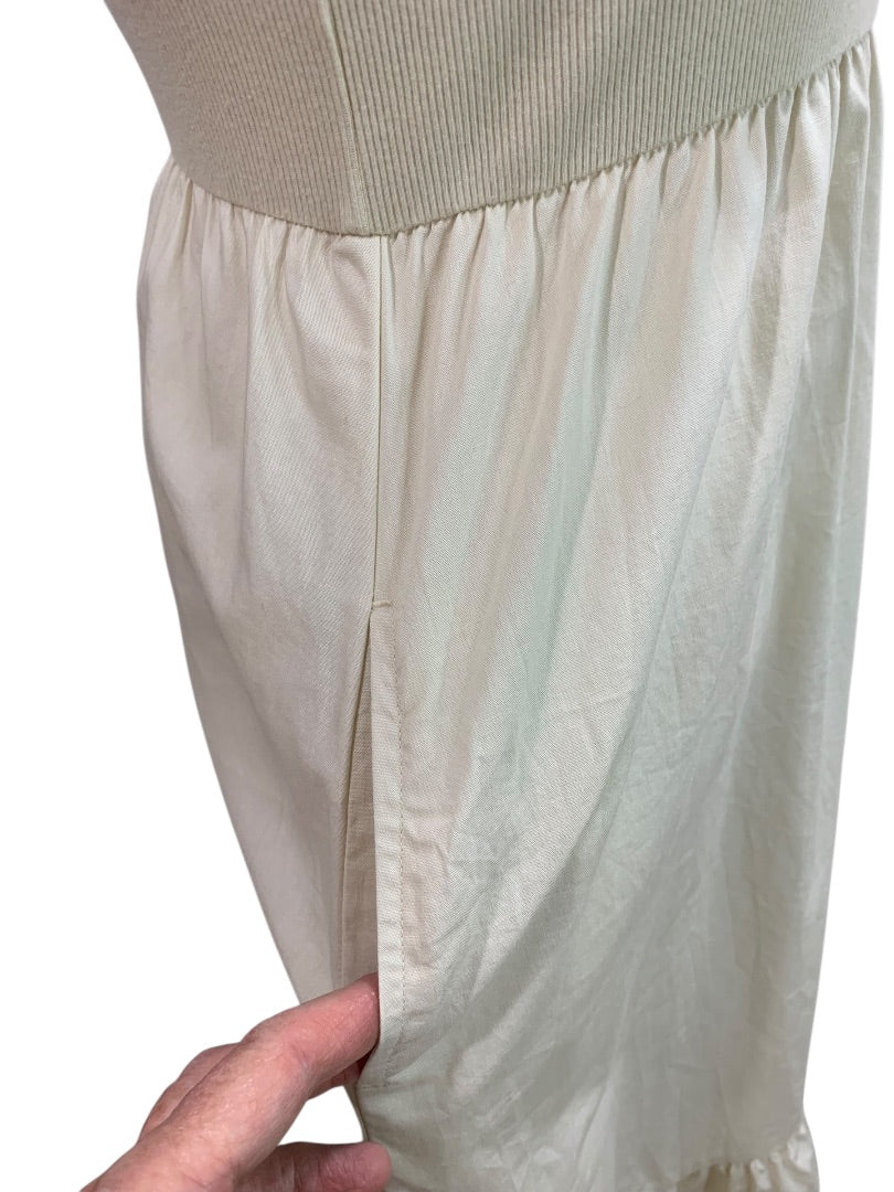 XS Gap Ivory Sundress Boho Pockets Racerback Tank Bodice
