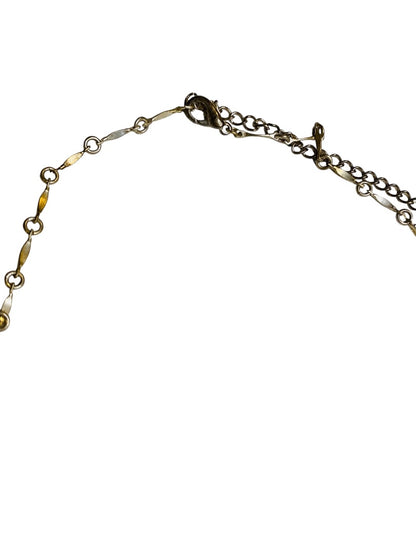 Silvertone Pink Beaded Necklace Spring Clasp 16-19"