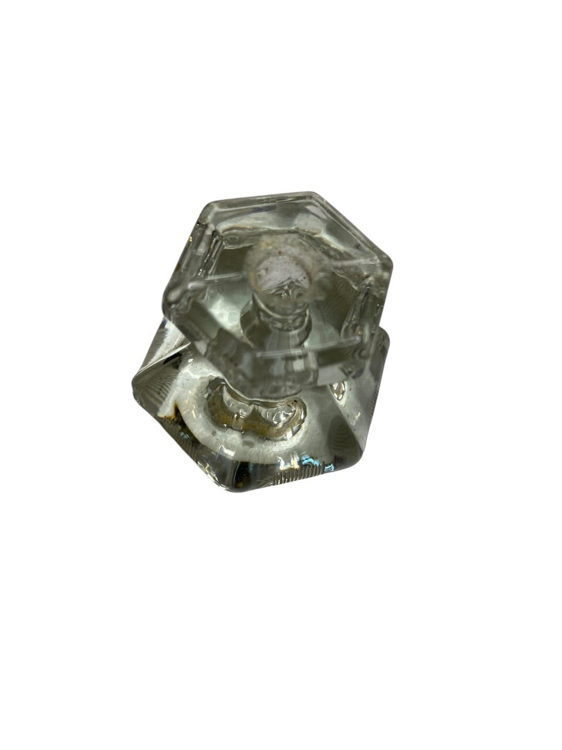 Glass Antique Drawer Knob Pull Clear 39mm 1.5" No Hardware