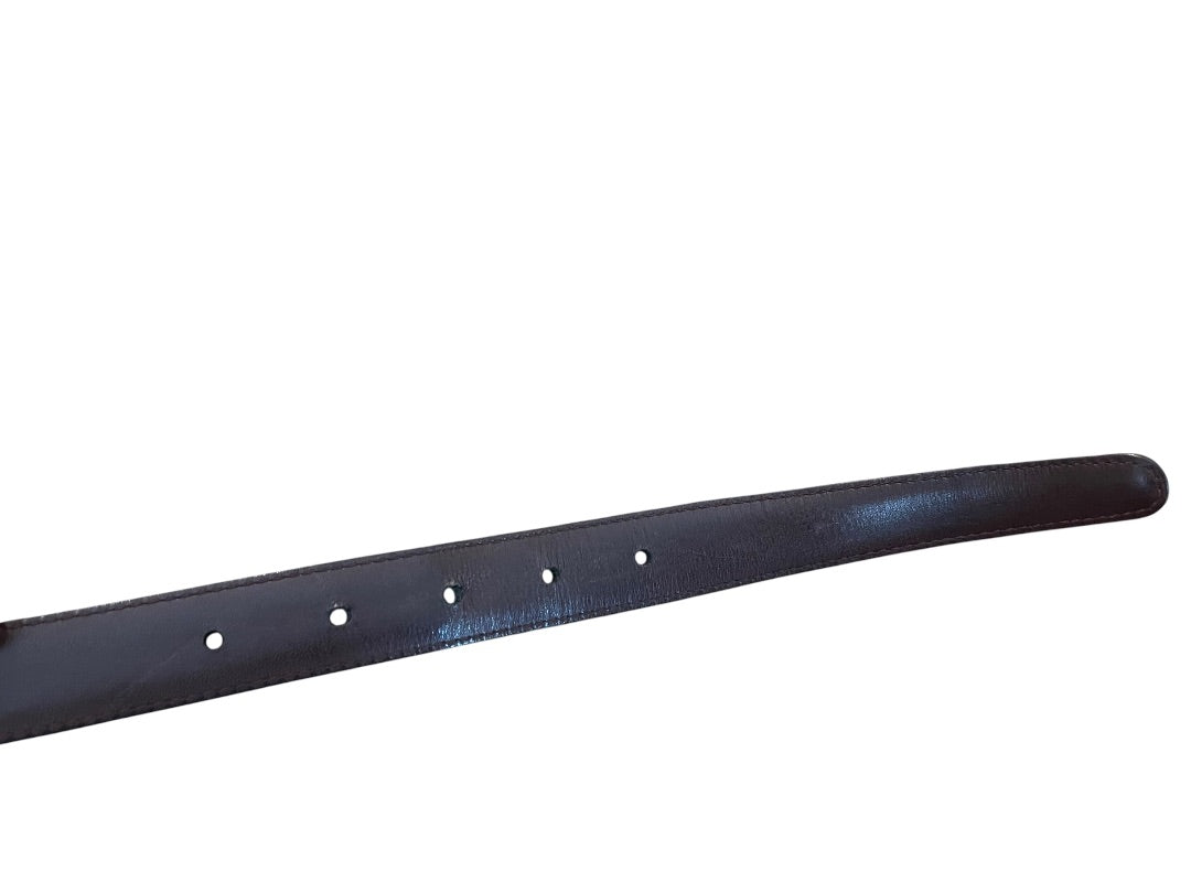 Size 36 Henry Grethel Belt Full Grain Steerhide Dark Brown Leather .75" width