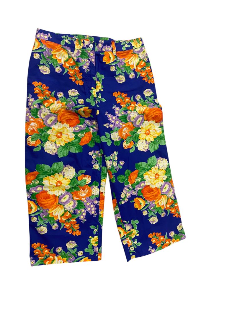 Size 12 Lauren Ralph Lauren Womens Lightweight Floral Pants Wide Leg