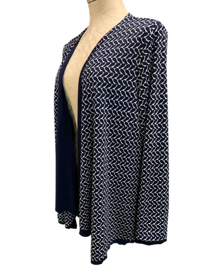 Size XL Womens Navy Blue Reversible Lagenlook Jacket Open