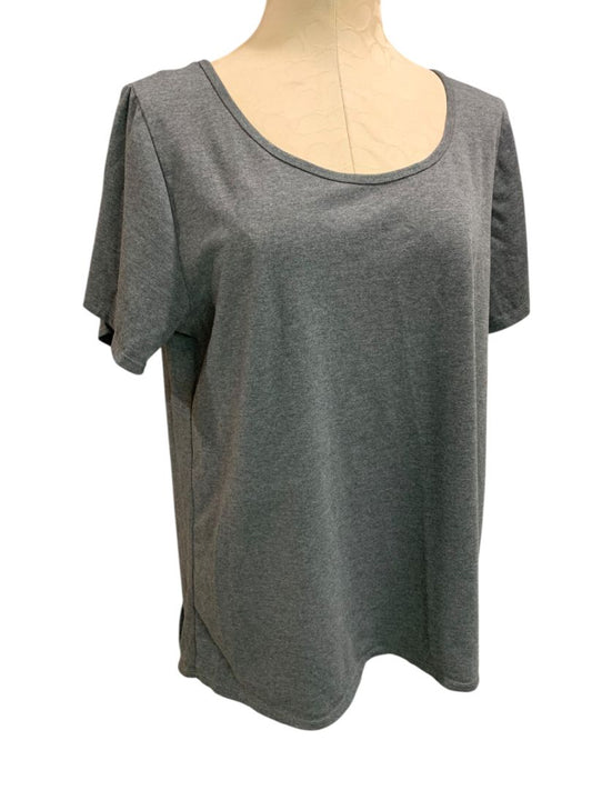 Size 2XL Lularoe Womens Scoop Neck Tshirt Tunic Charcoal