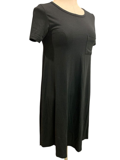 Size XXS LulaRoe Black Carly Dress Hi Lo Hem Tshirt Short Sleeve