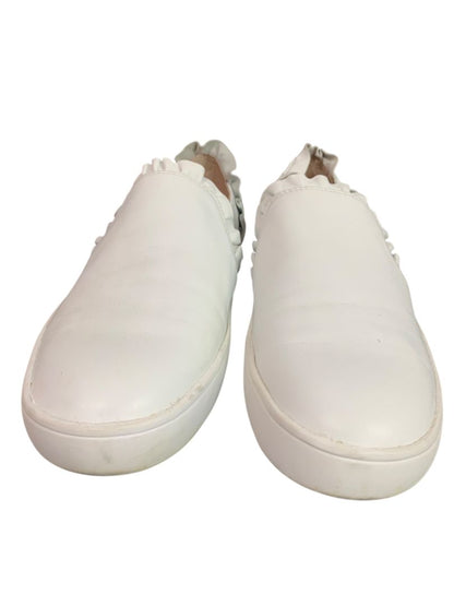 Size 8.5 Kate Spade Lillie White Leather Slip On Sneaker Shoe