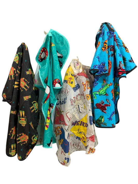 Lot of 4 Childrens Hair Styling Capes Robot Frog Cool Barber Salon