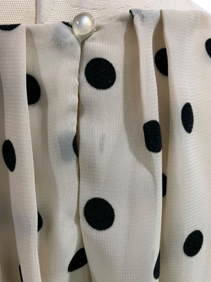 Large Sara Michelle Womens Sheer Sleeve Blouse Shirt Beige Banded