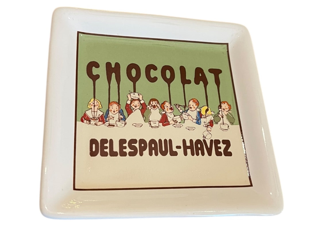 Set of 6 Chocolate Deespaul-Havez Pottery Barn Coasters Dessert Plates 4.5"