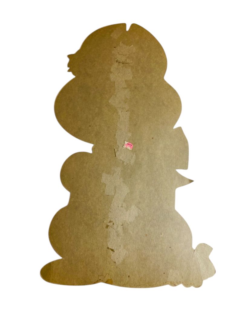 Vintage Easter Brown Bunny Rabbit with Carrot Diecut 16"