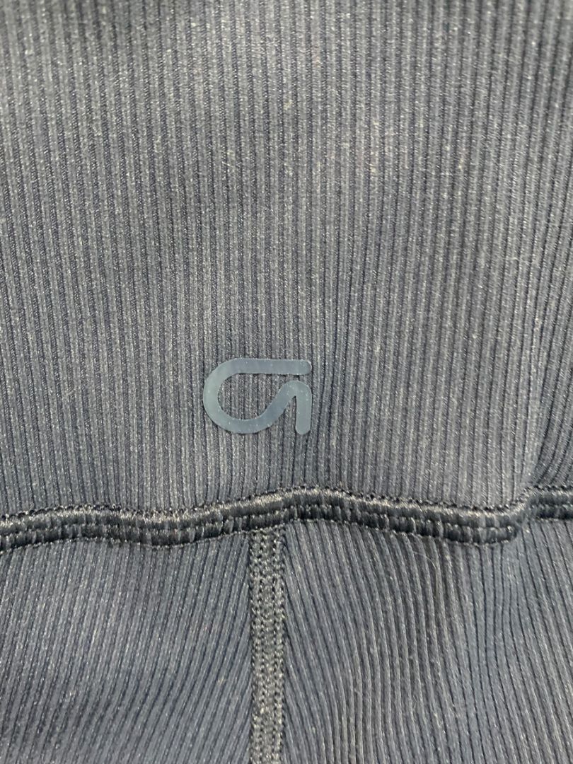 Small GapFit Womens Navy Blue Ribbed Jogger Leggings 26" Inseam