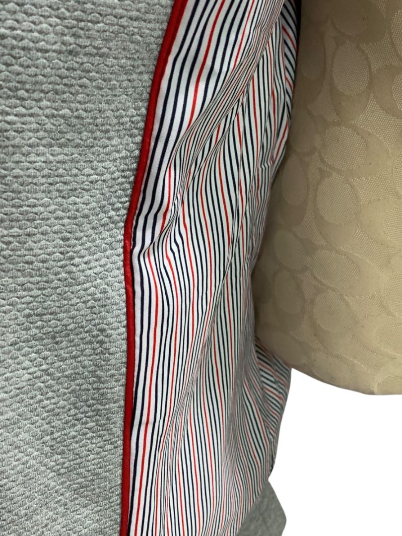 Size 10 Tommy Hilfiger Womens Gray Knit Blazer Elbow Patches