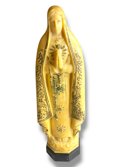 Vintage Blessed Mother Virgin Mary Plastic Figurine 8.5”
