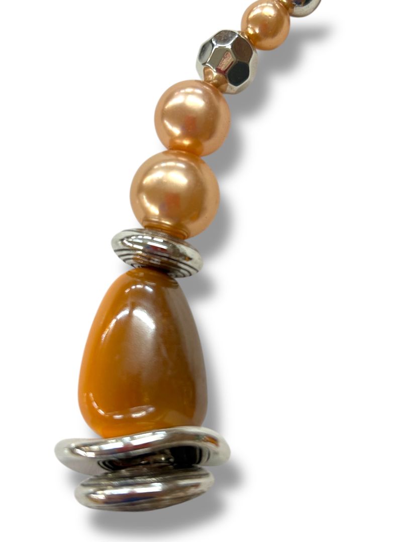 New Paparazzi In Good Glaze 20" Necklace and 1.75" Drop Pierced Earring Set