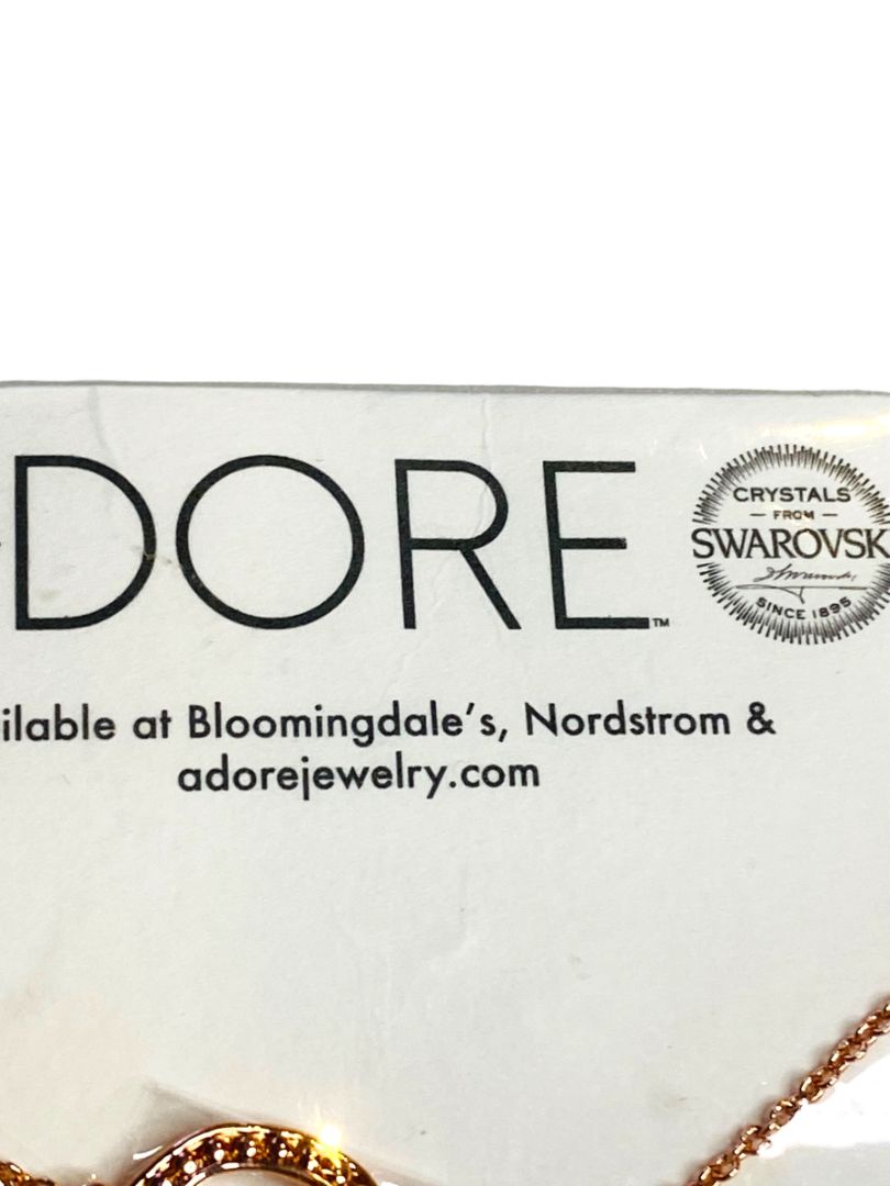 Adore Swarovski Stack and Sparkle Bracelet Rose Goldtone Organic Circle New