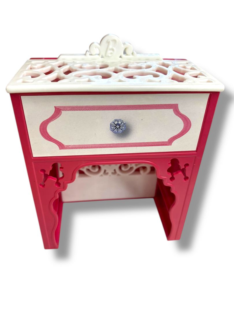 2013 Barbie Dream House Pop Up Vanity Dollhouse Furniture 9"h x 4"w