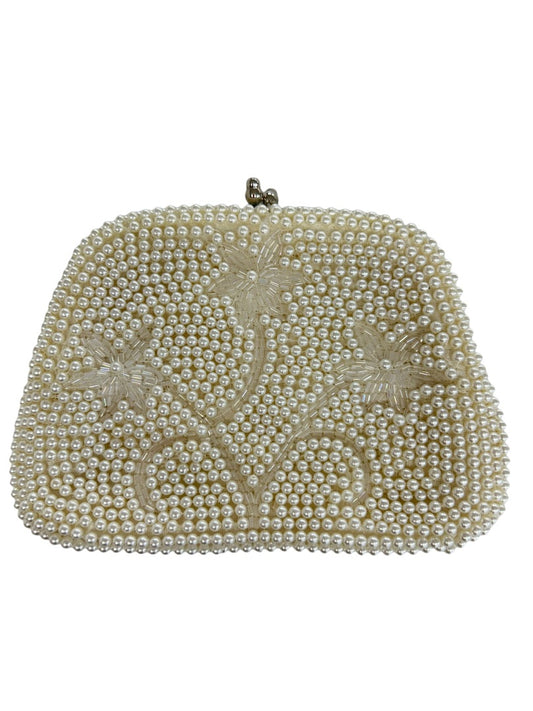 Bon Soir Vintage 1950s Beaded Clutch Handbag Hand Made in Japan Italian Beads Wedding