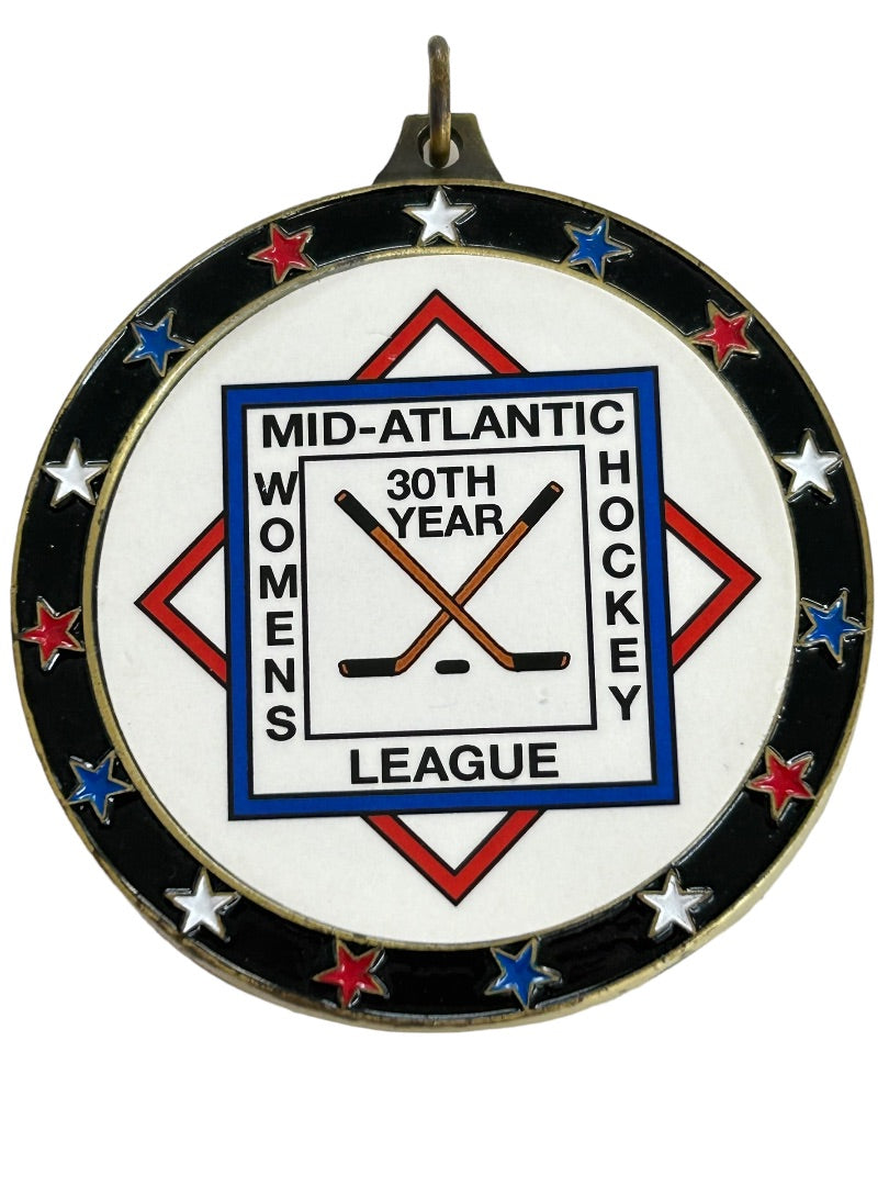 30th Year Medal Medallion Mid-Atlantic Hockey League Personalized Hockey Crown