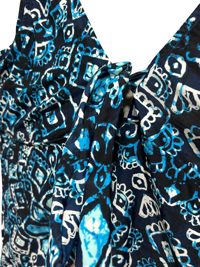 Size 20 Bleu Ice Women's Plus Size New Bathing Suit Swimwear Blue Print