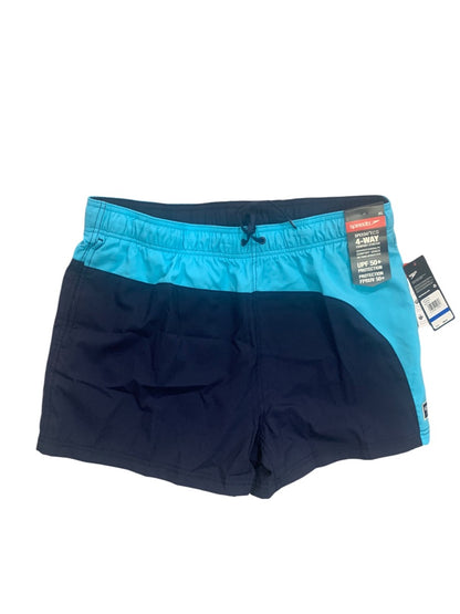 XL Speedo Mens New Blue Peacoat Swim Trunks UPF 50+ Sun Protection