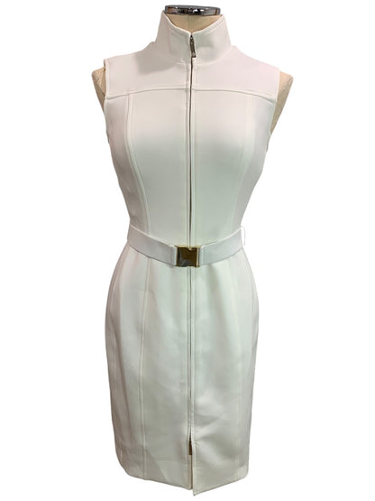 Size 4 Tommy Hilfiger Classic Scuba Dress Ivory TD6S1A9A