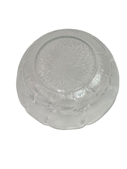 Arcoroc Fleur 7 Inch Round Bowl Clear Glass Flower