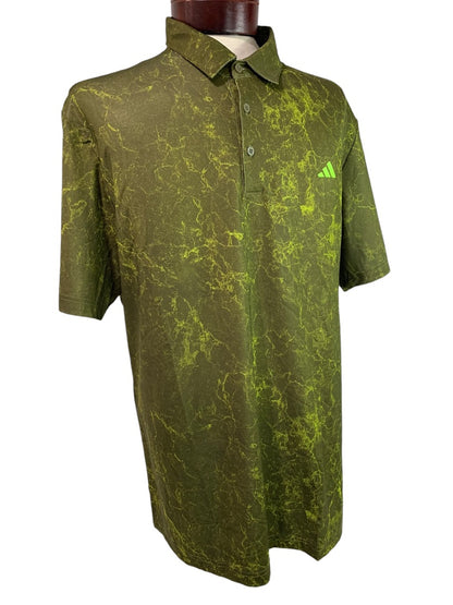 XL Adidas Mens New Golf Shirt Sun Energy Polo Olive Strata IB1994