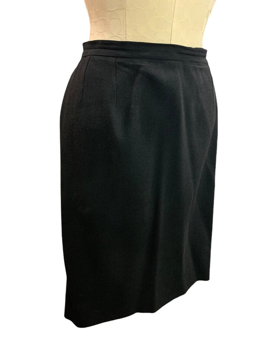 Size 46 (US 14) Morabito Paris Womens Wool Black Straight Suit Skirt