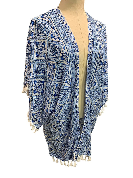 One Size La Blanca Resortwear Womens New Breeze Cover Up Cardigan Kimono
