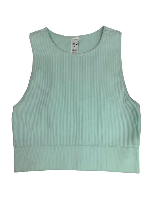 Small DSG Womens Mint Green Activewear Fitted Crop Tank Ribbed