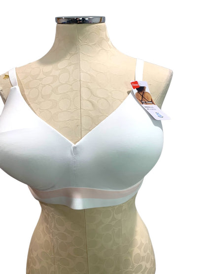 3XL Hanes New Comfort Flex Wireless T-Shirt Bra White MHG568