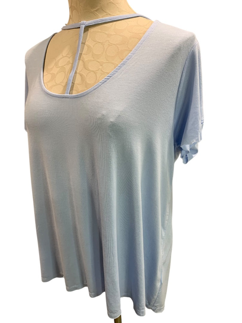 XL Mossimo Womens Light Blue Soft Tshirt Scoop Neck T Design