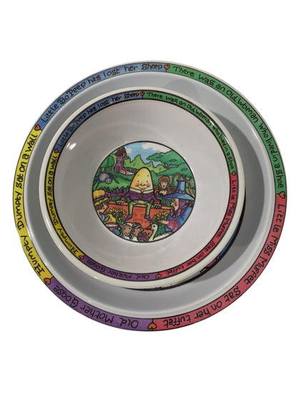 Childrens Melamine Bowl and Plate Nursery Rhymes Winterthur