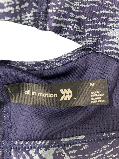 Medium All in Motion Blue Print Sports Bra Removable Pads