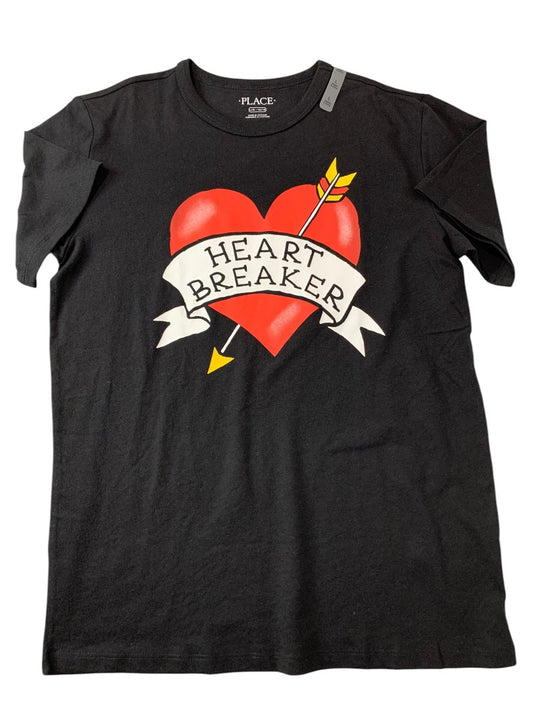 Large Place Boys New Tshirt Black Heartbreaker Short Sleeve