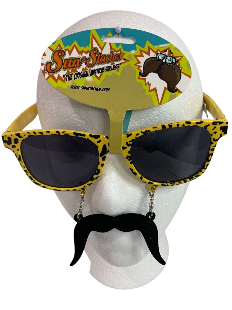 One Size SunStaches Mustache Sunglasses Party Costume New