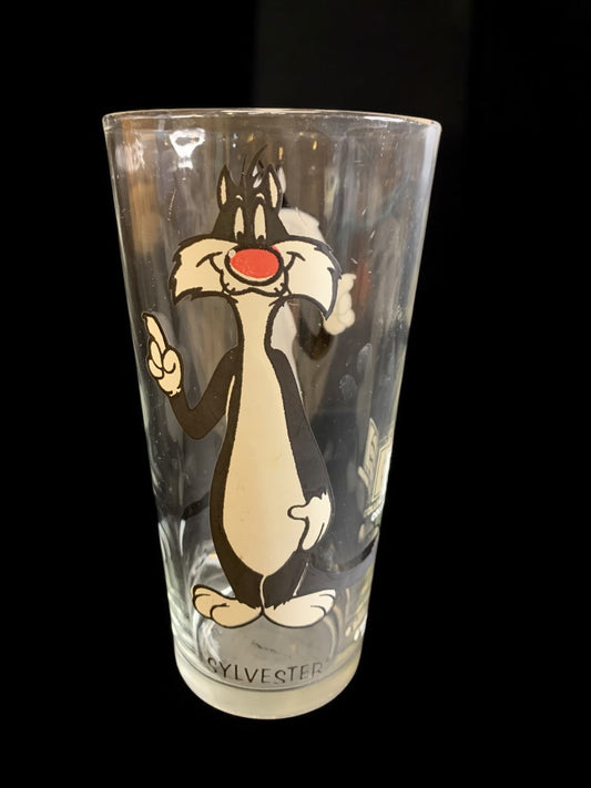 1973 Sylvester the Cat Pepsi Collectors Drinking Glass Tumbler 6.25 Inches