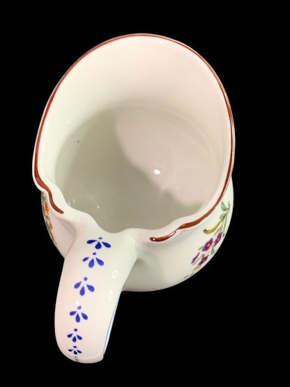 1980s Frankin Mint Fine Porcelain Creamer Collection Footed Floral 5 Inch
